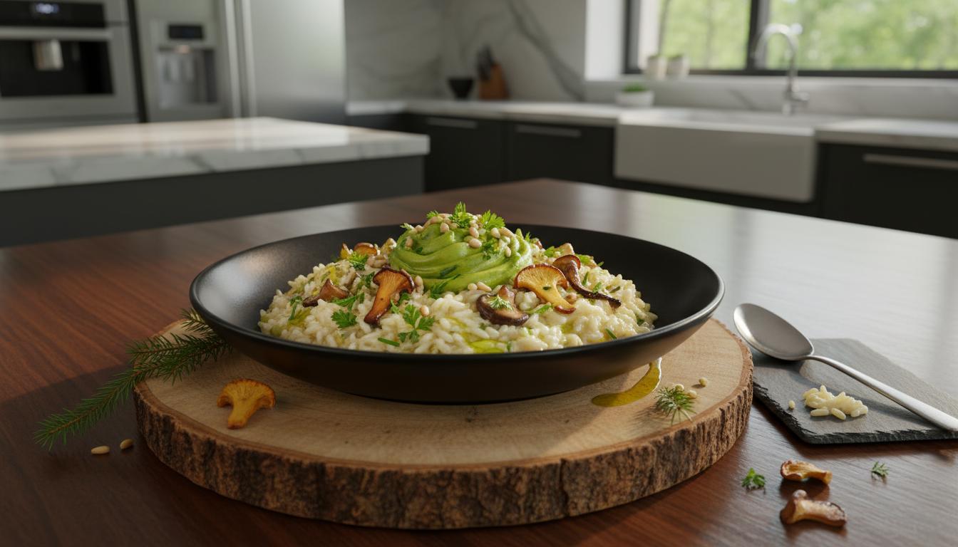 Risotto Sylvestre aux Bourgeons d'Épicéa