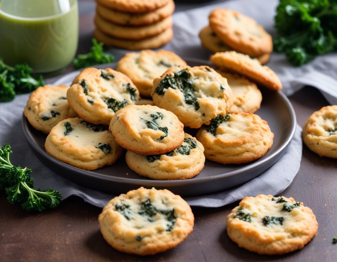 Cookies salés au chou kale et fromage de brebis