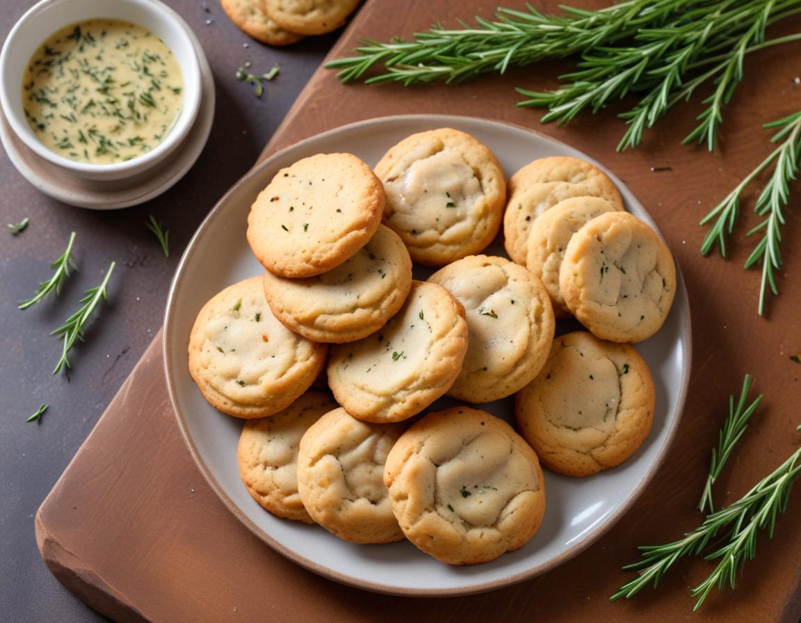 Cookies Salés au Poulet Rôti et Herbes de Provence