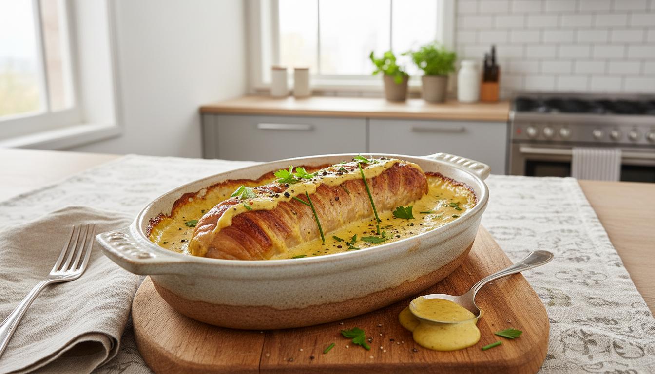 Andouillette au Four à la Sauce Moutarde