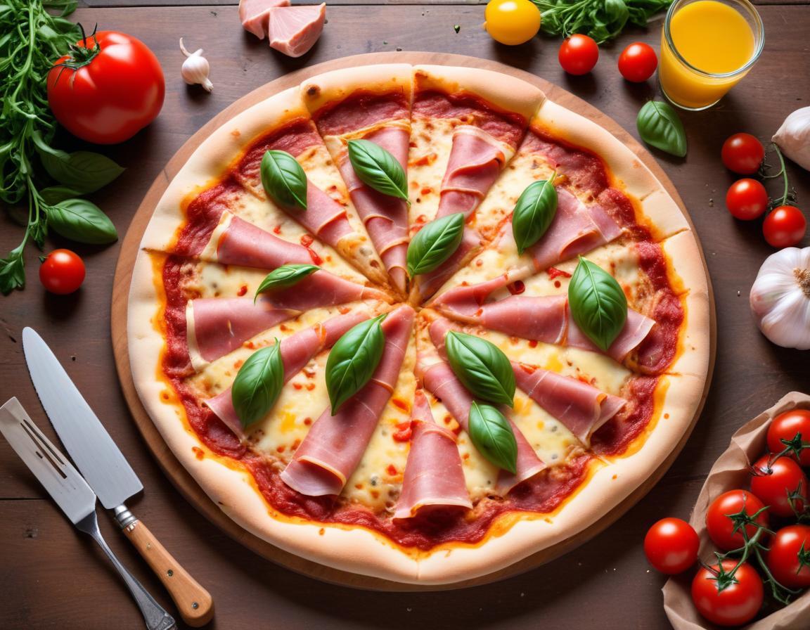 Pizza maison aux légumes du soleil et jambon cru