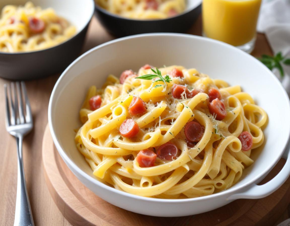 One Pot Pâtes Carbonara Facile (Sans Crème)