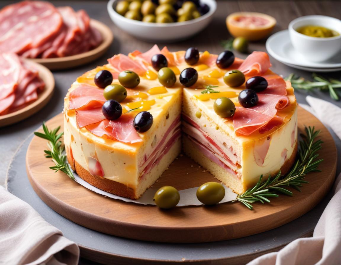 Cake salé aux olives et jambon