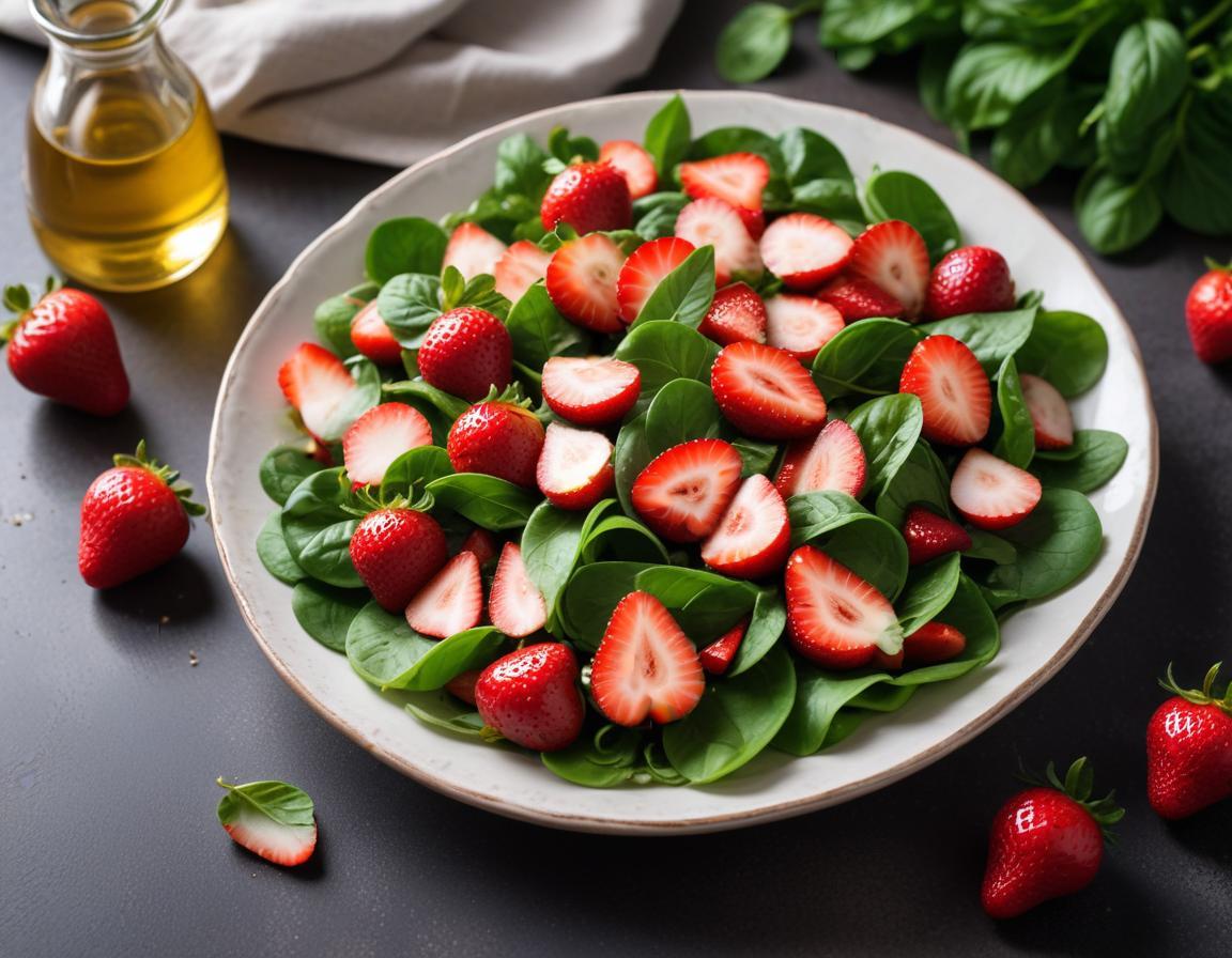 Salade Printanière d'Épinards et Fraises à la Vinaigrette Balsamique