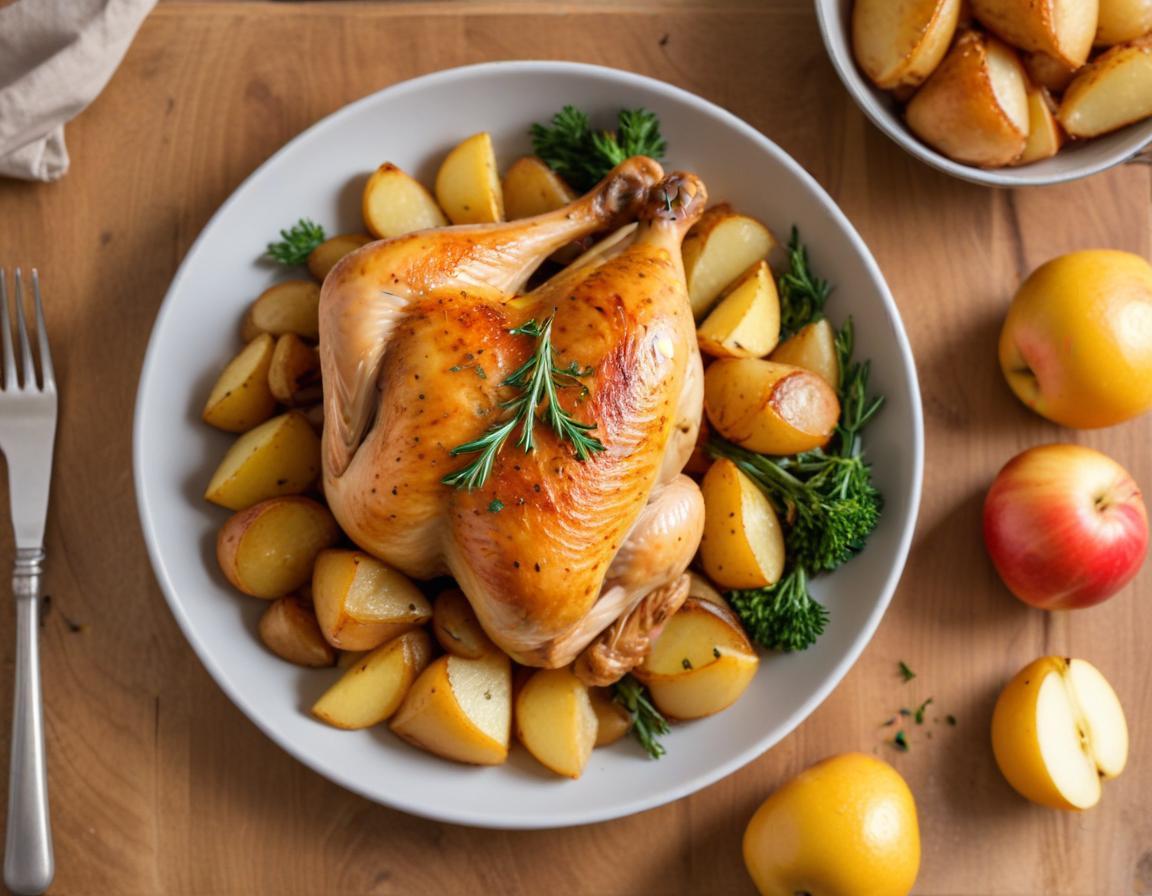 Poulet à la Provençale et ses Pommes de Terre Sautées