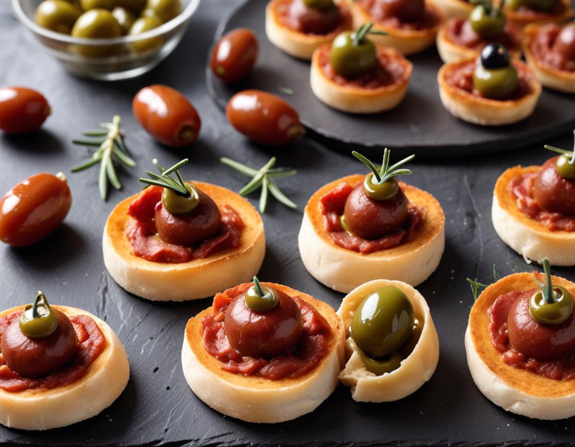 Bouchées Apéritives au Chorizo et Olives