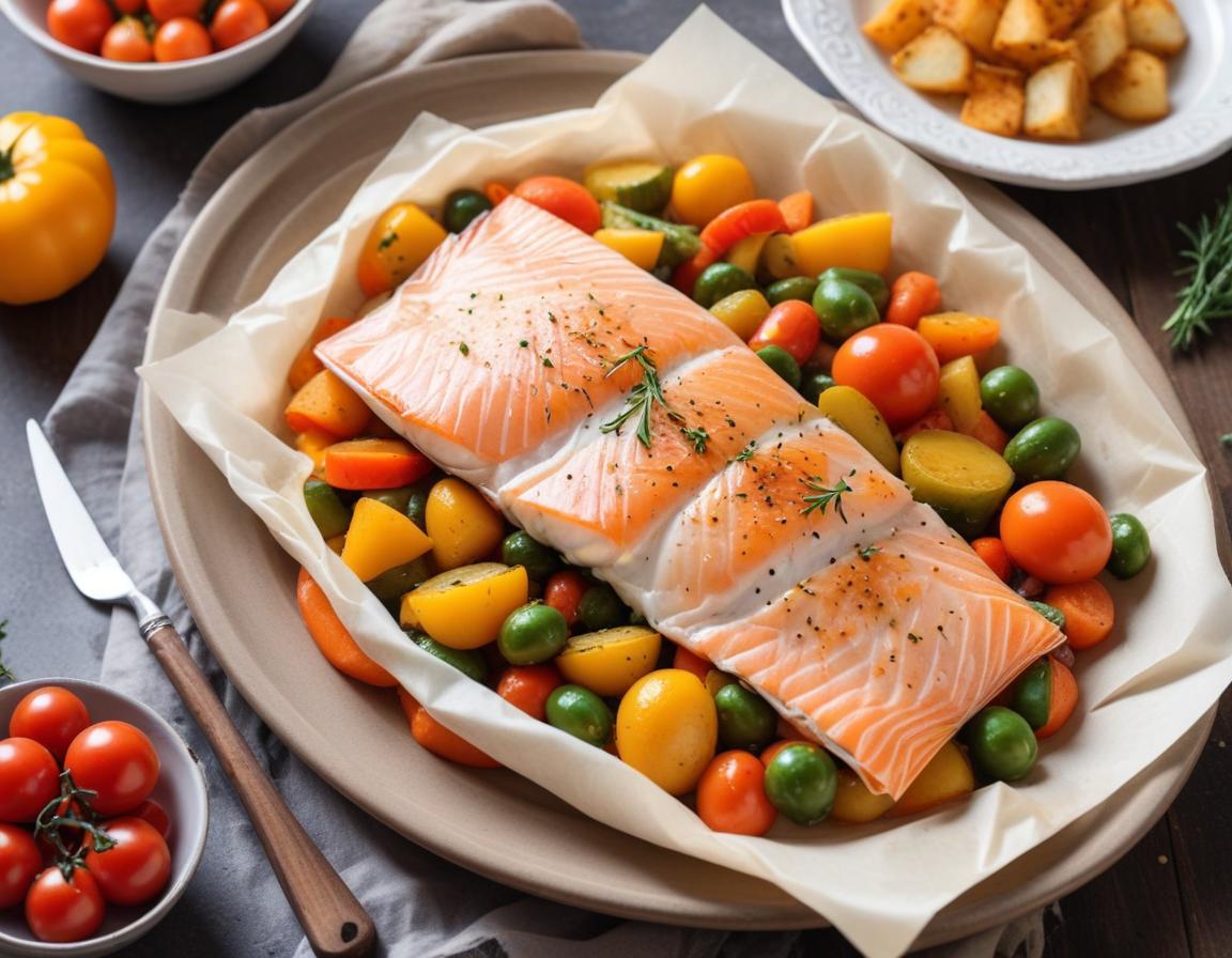 Papillotes de Poisson Blanc aux Légumes d'Automne