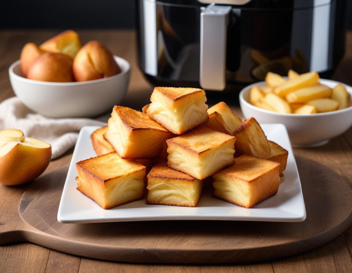 Carrés de pommes de terre croustillants à l'Air Fryer, œuf parfait