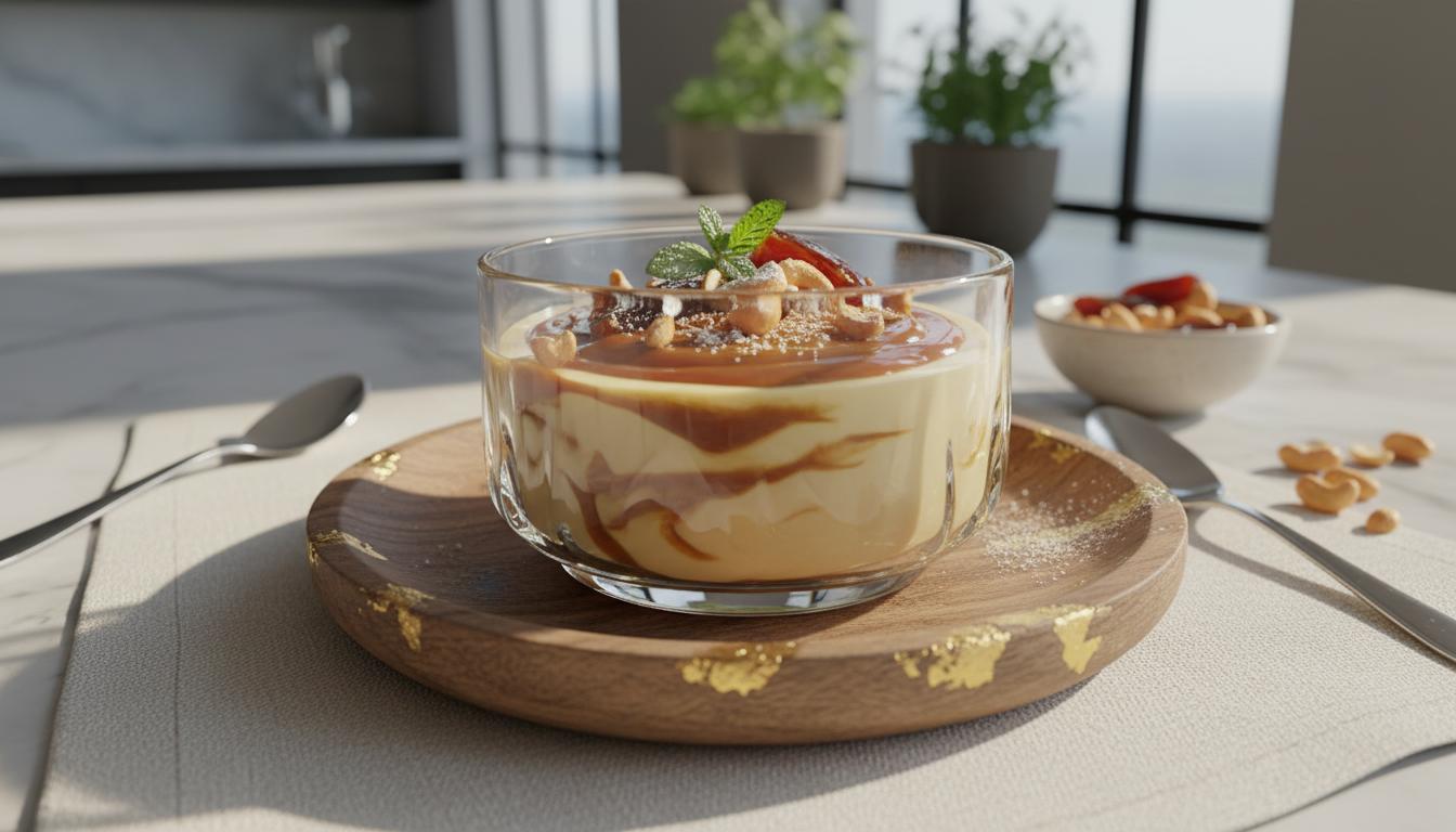 Crème Soyeuse au Caramel de Dattes et Cajou