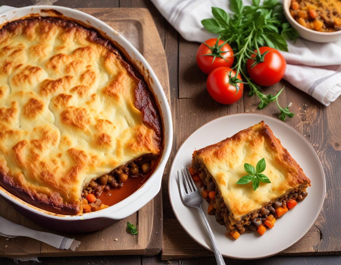 Moussaka végétarienne aux légumes rôtis