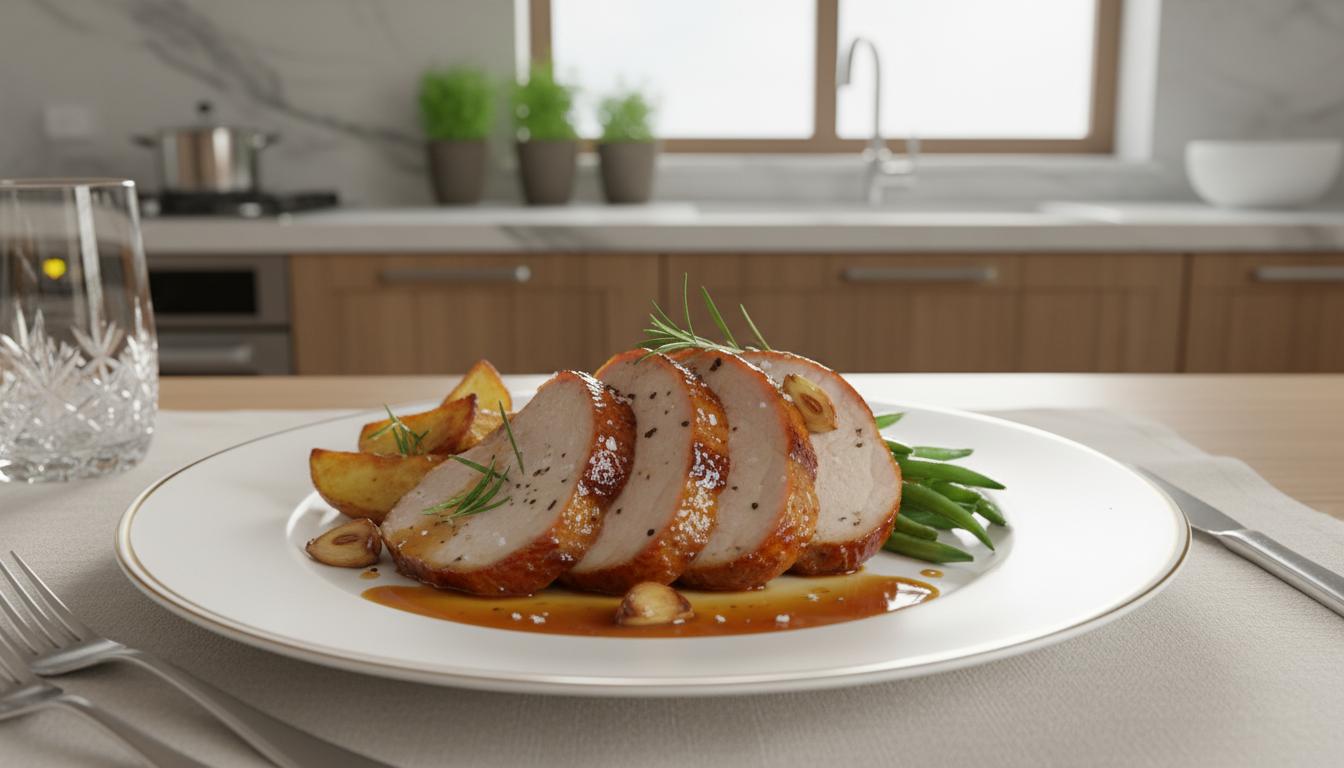 Rôti de Porc Fondant au Romarin et à l'Ail