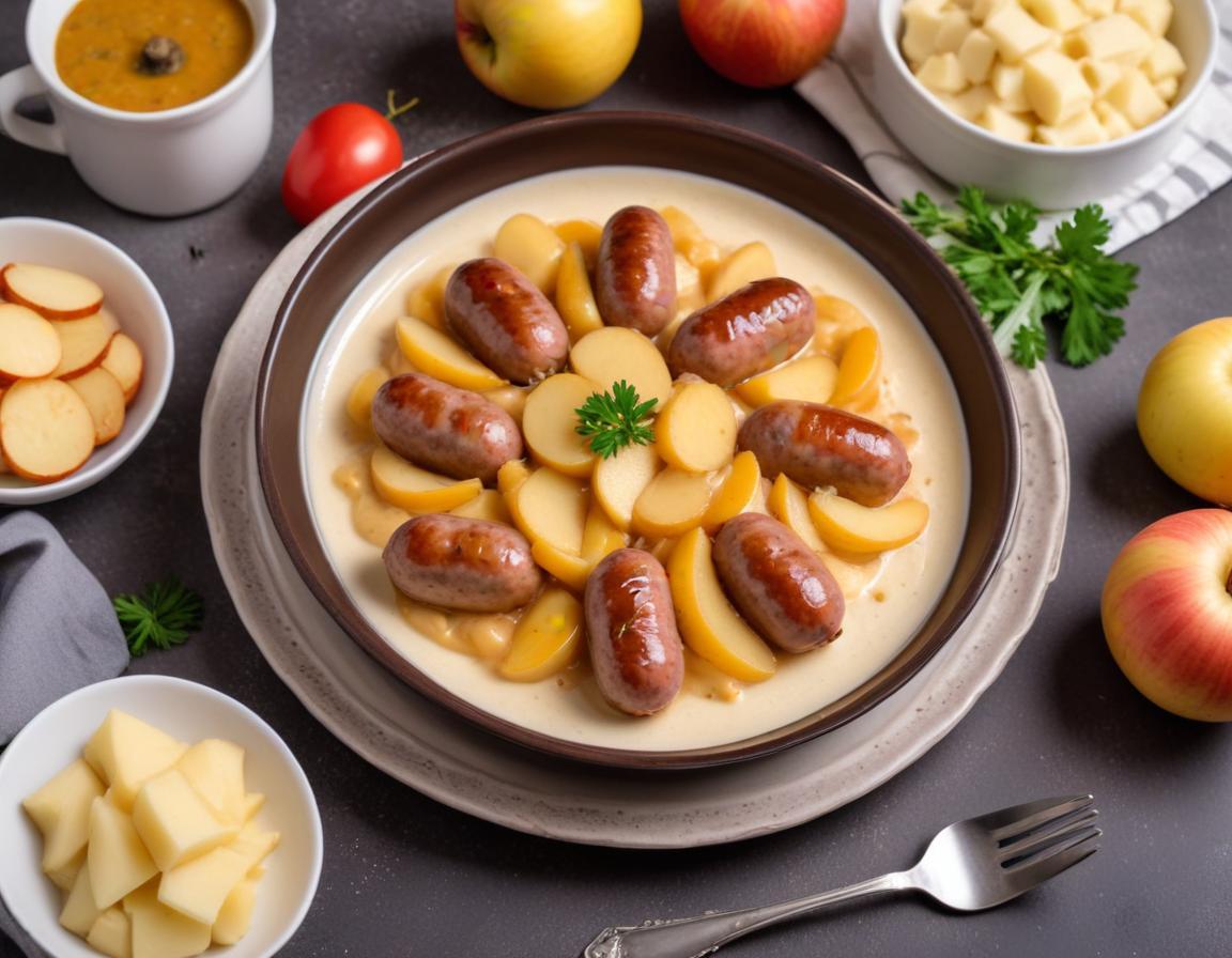 Saucisses aux Pommes de Terre à la Crème au Cookeo