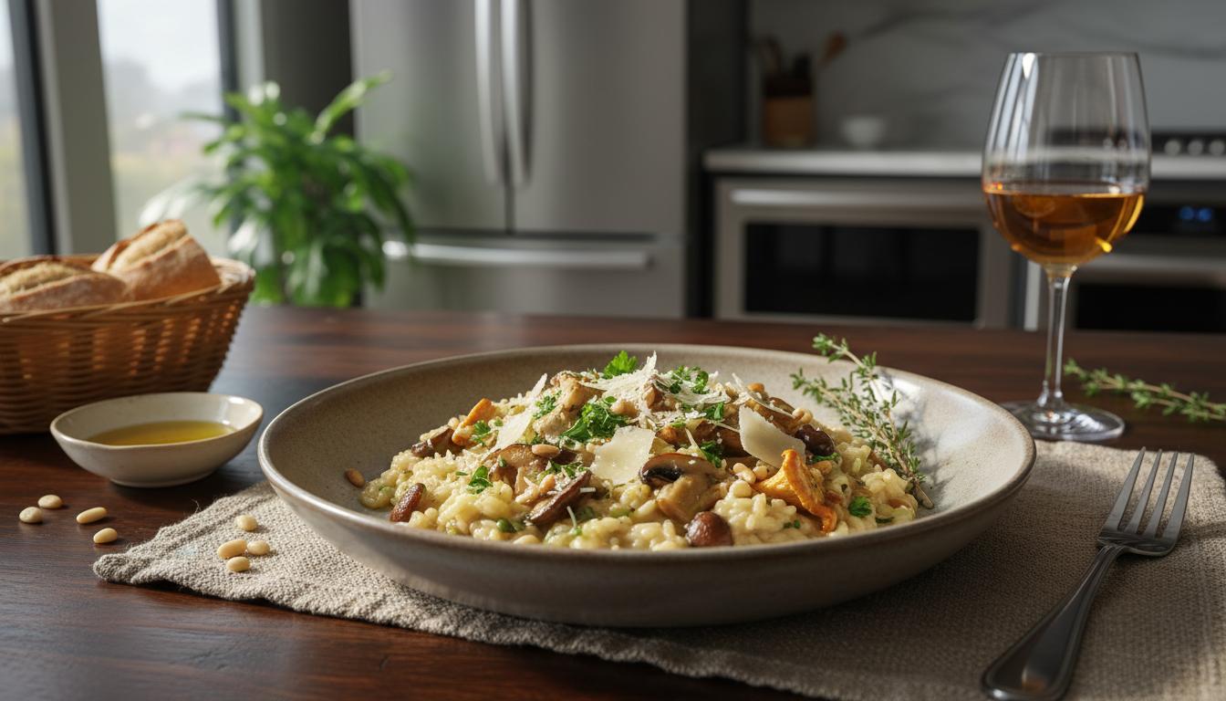 Risotto Crémeux aux Champignons des Bois