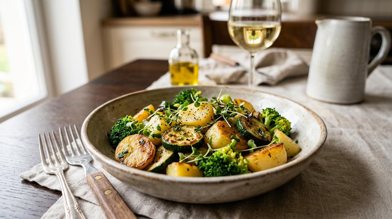 Poêlée Fondante de Brocoli, Courgette et Pomme de Terre