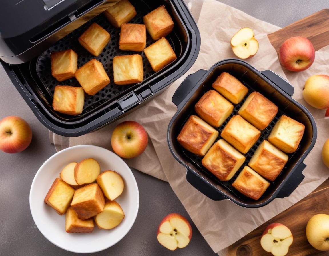 Cubes de pommes de terre rissolées et œuf au Air Fryer