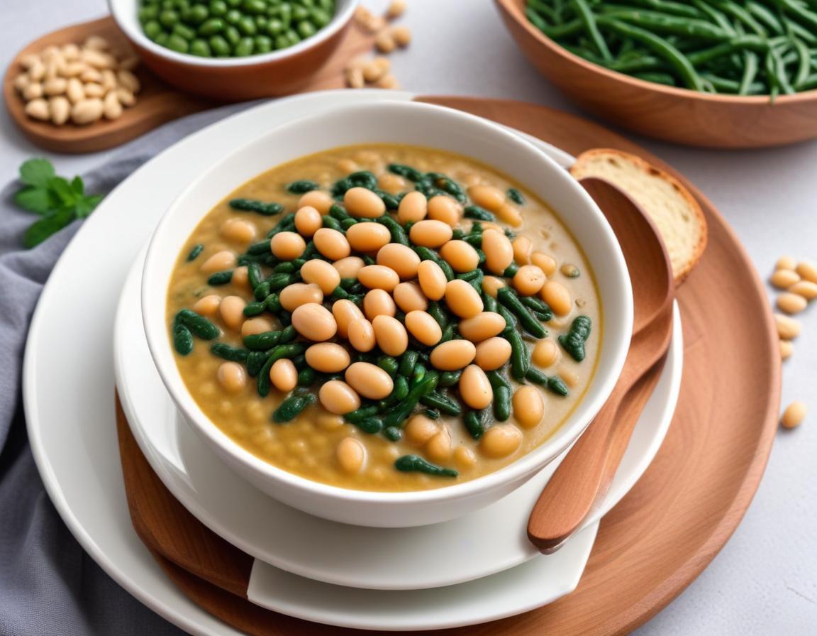 Épinards Crémeux aux Haricots Cannellini et Noix, Version Lait de Coco