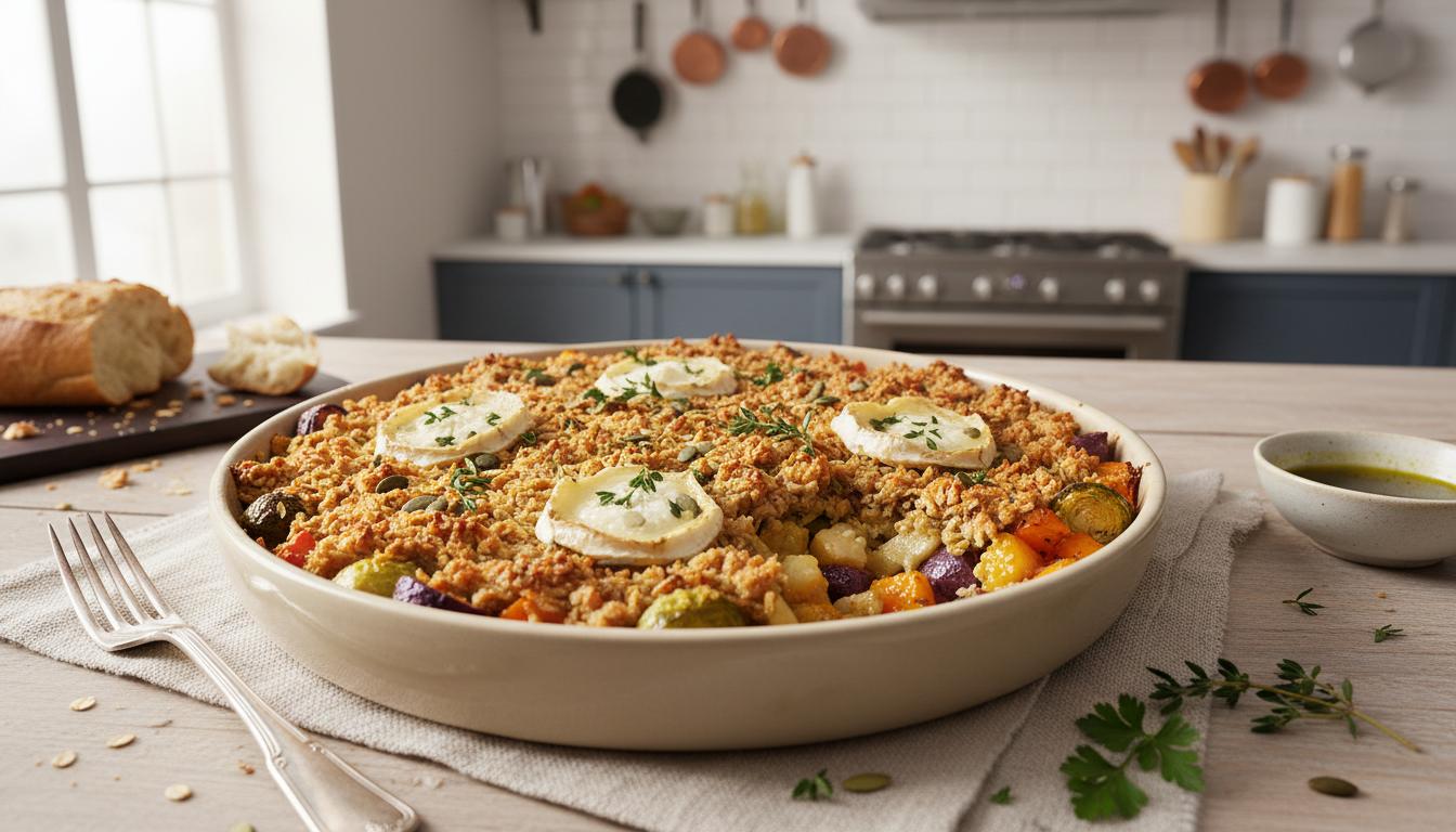 Crumble de Légumes d'Hiver au Chèvre Frais