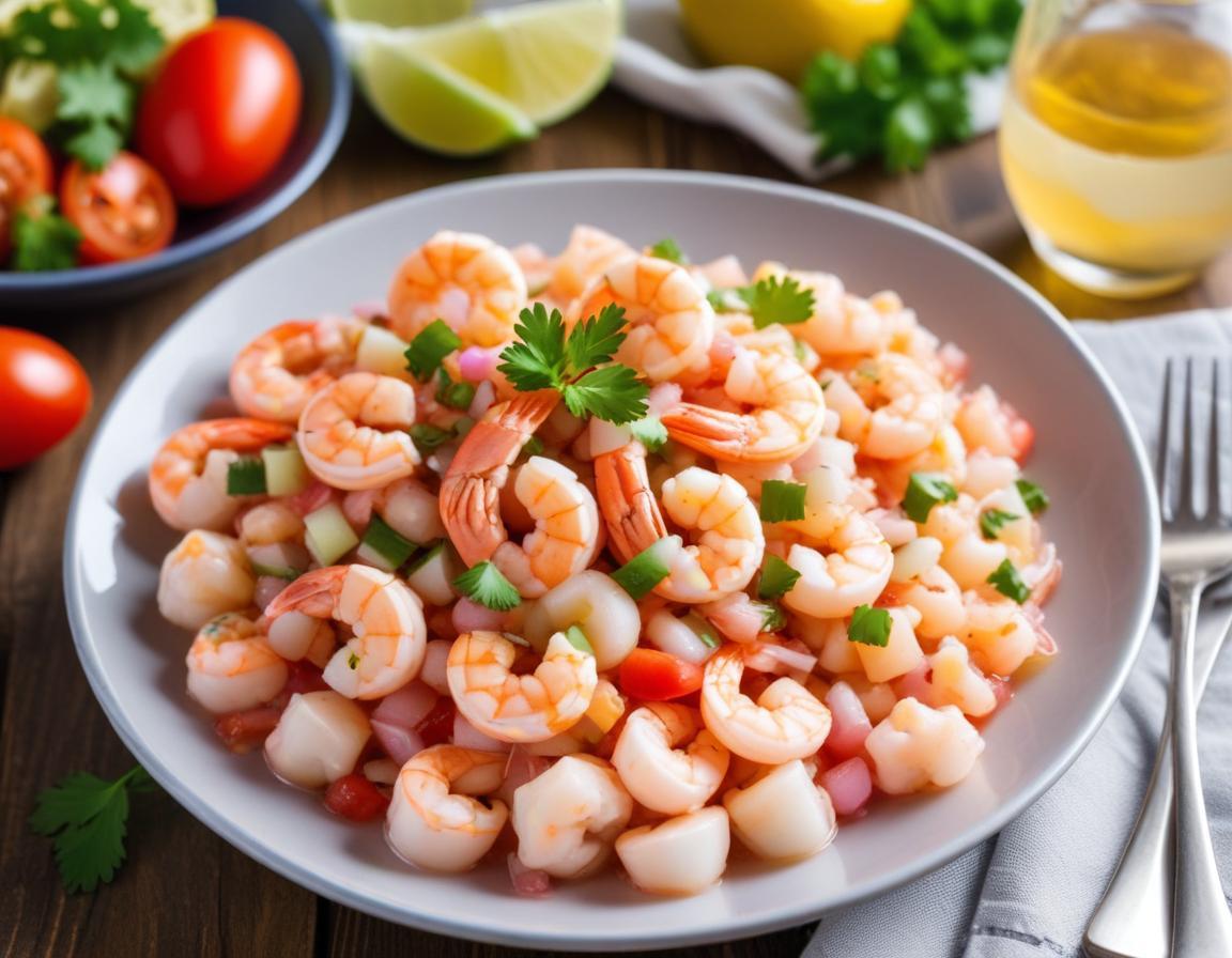 Ceviche de Crevettes Frais et Acidulé