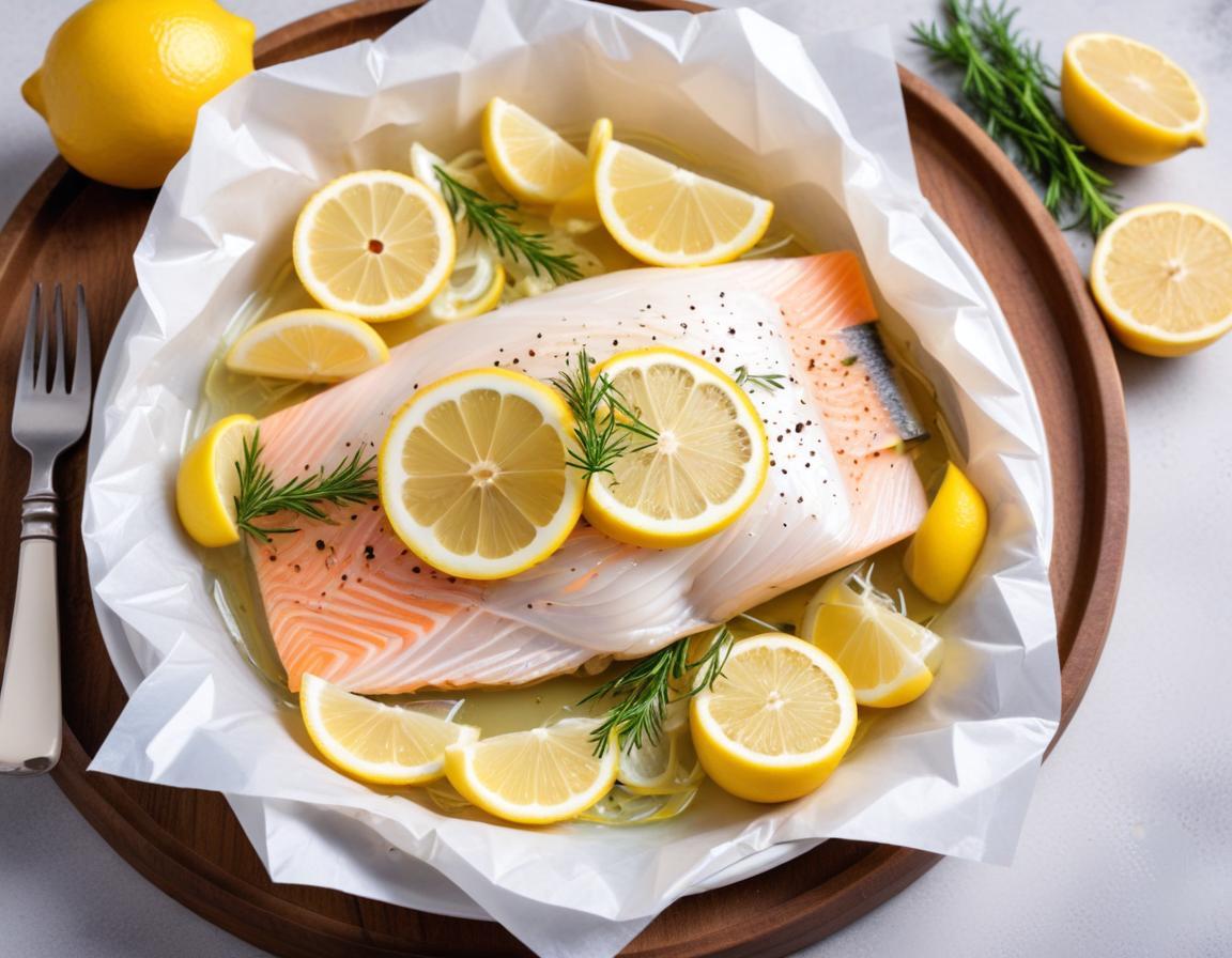 Poisson Blanc en Papillote, Fenouil et Citron