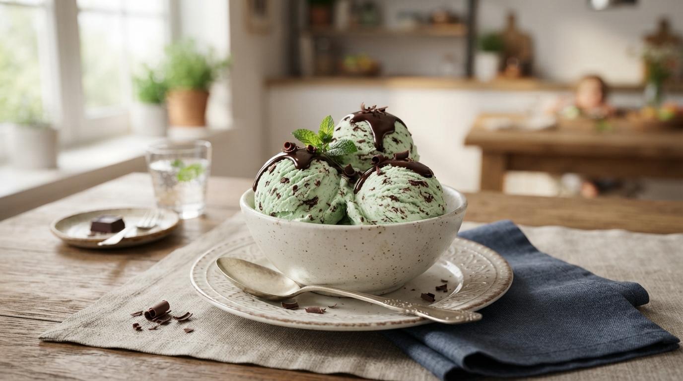 Glace onctueuse Menthe-Chocolat