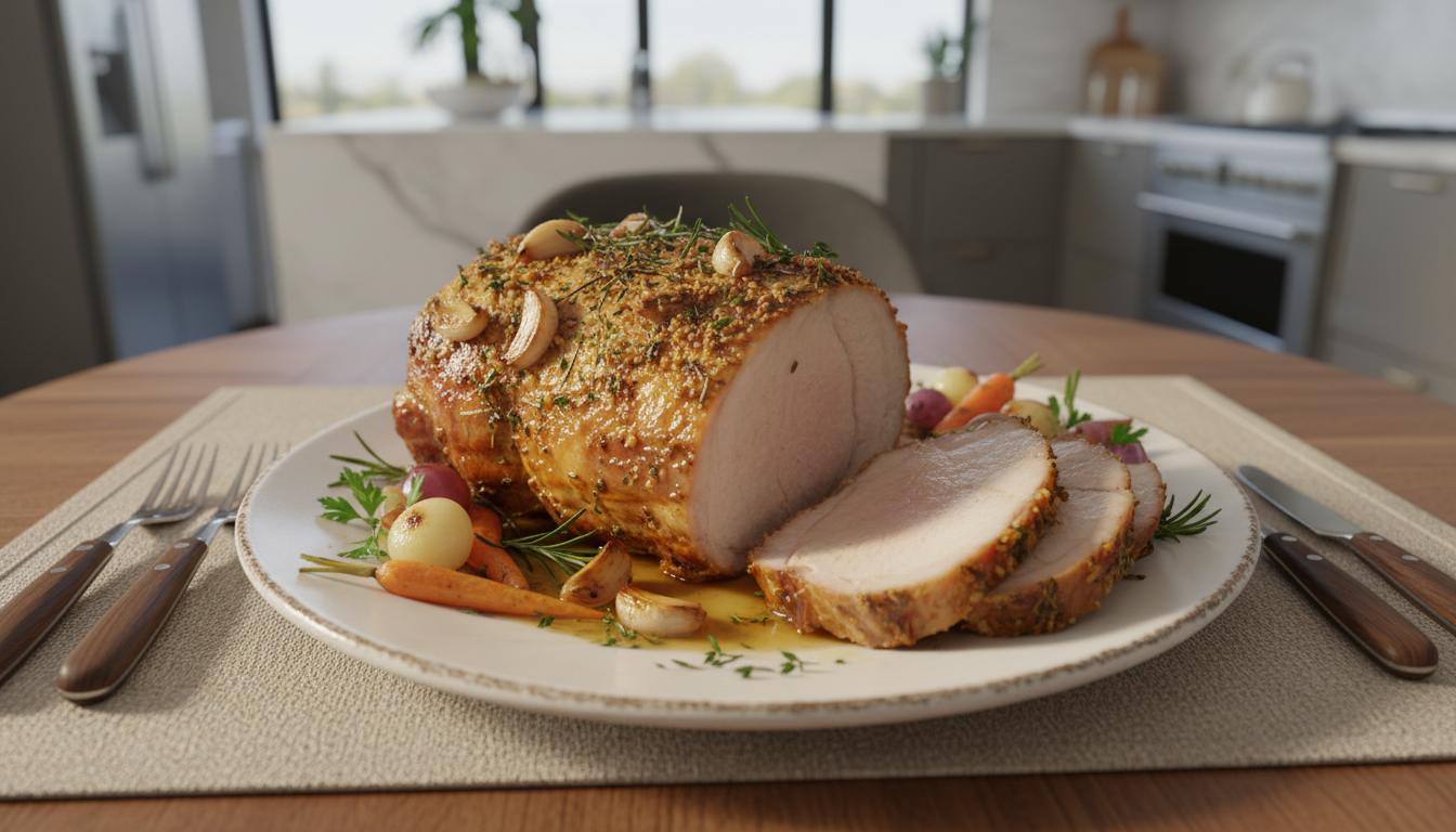 Rôti de Porc aux Herbes Douces et Ail à l'Air Fryer