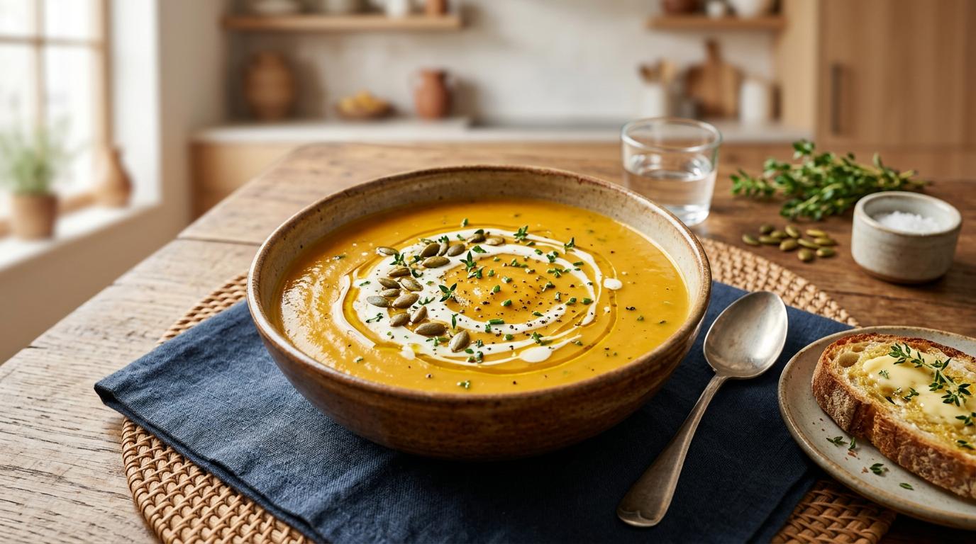 Velouté Réconfortant de Courge de Nice et Carottes