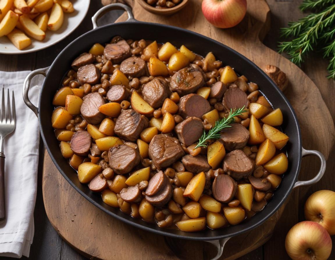 Sauté de veau aux champignons d'hiver et pommes de terre grenaille pour 8 personnes
