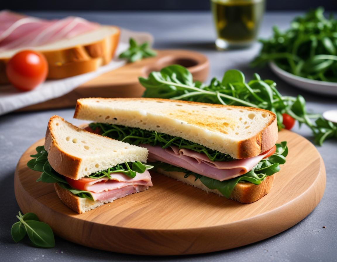 Sandwich Italien au Jambon Cru, Roquette et Parmesan
