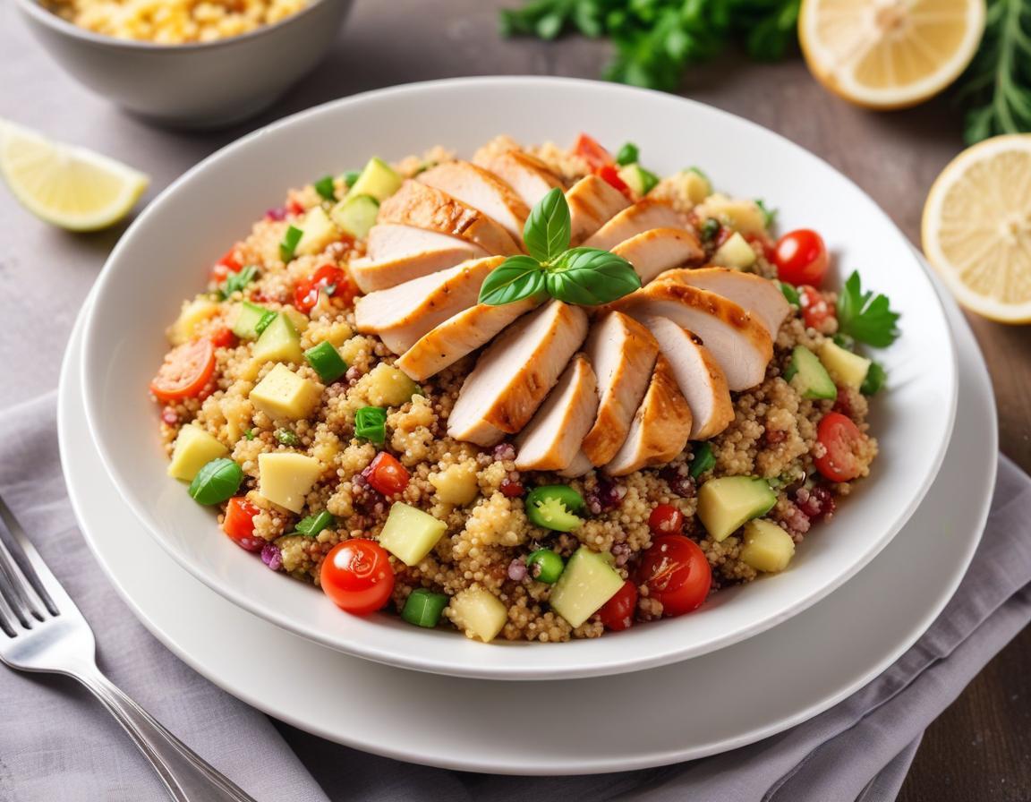 Salade de quinoa au poulet mariné