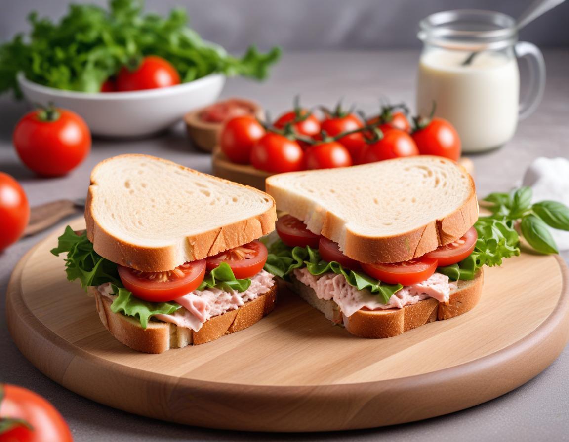Sandwich au Thon Léger, Salade et Tomate