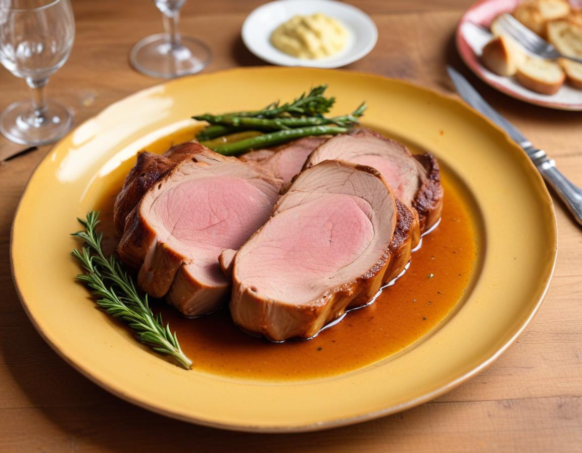 Côte de porc à la moutarde à l'ancienne
