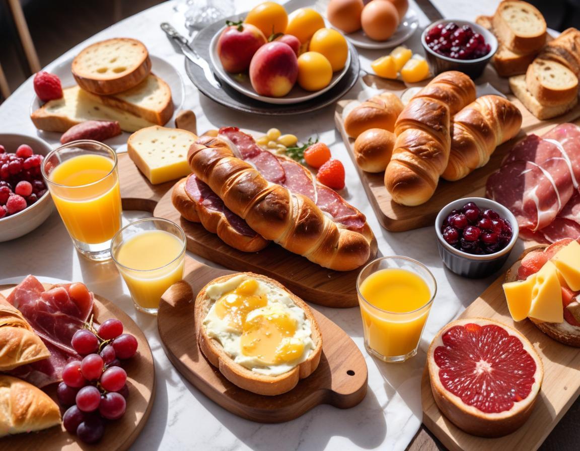 Brunch Gourmand : Viennoiseries, Jus Frais, Charcuterie et Fromage