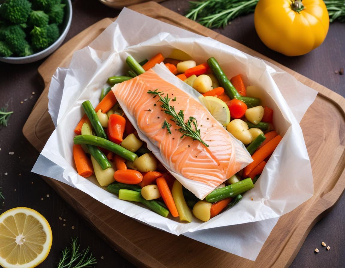 Papillote de Poisson aux Légumes Racines d'Hiver
