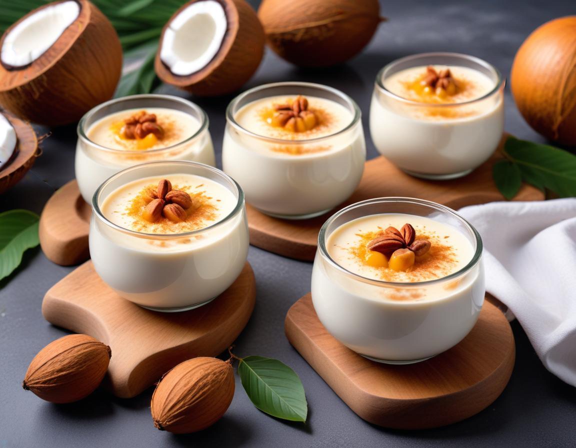 Petits Pots de Crème à la Noix de Coco Exotique