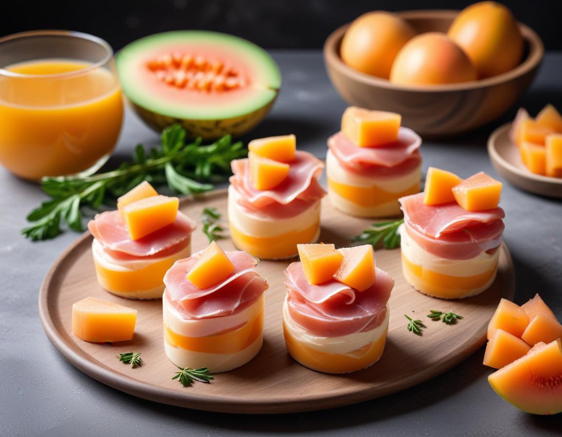 Verrines de Jambon Cru et Melon