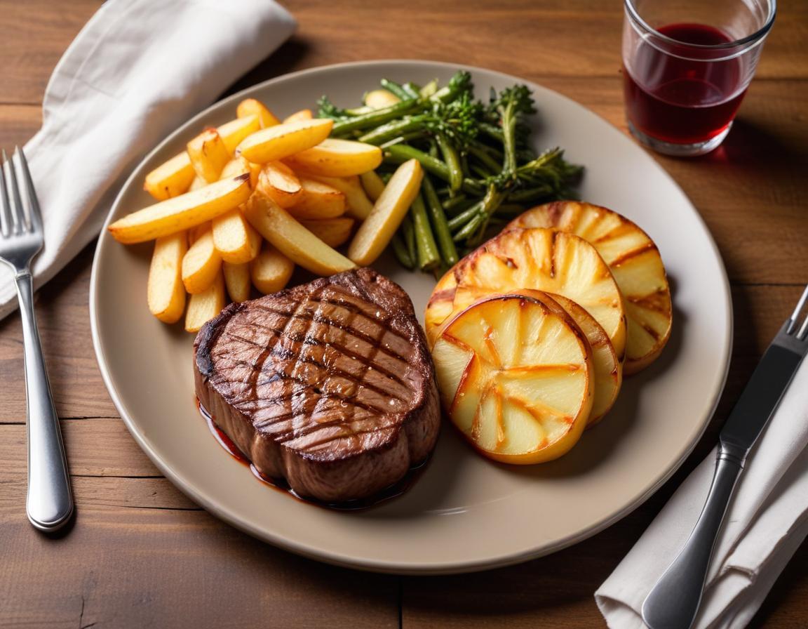 Steak Haché et Pommes de Terre au Four