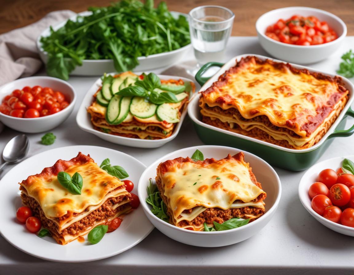Lasagnes réchauffées et Salade Verte Fraîcheur