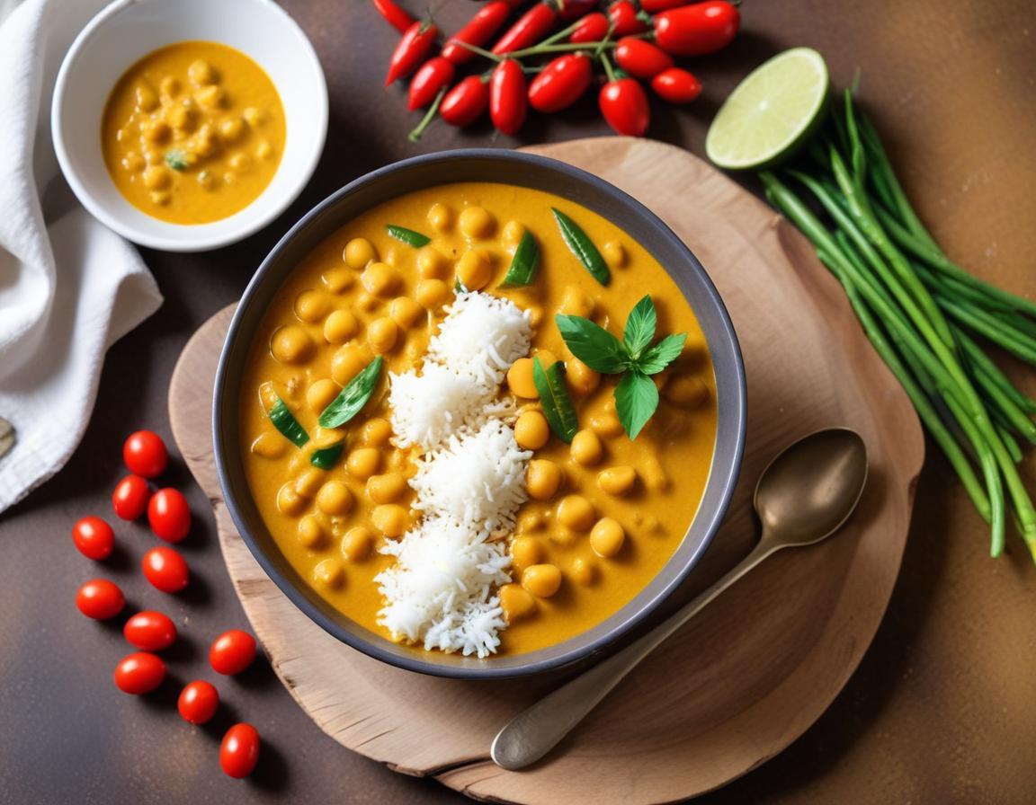 Curry Végétalien aux Haricots Blancs et Lait de Coco
