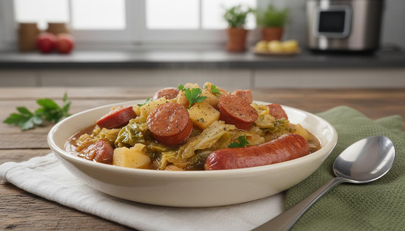Généreuse Potée au Chou Pomme et Saucisses au Cookeo