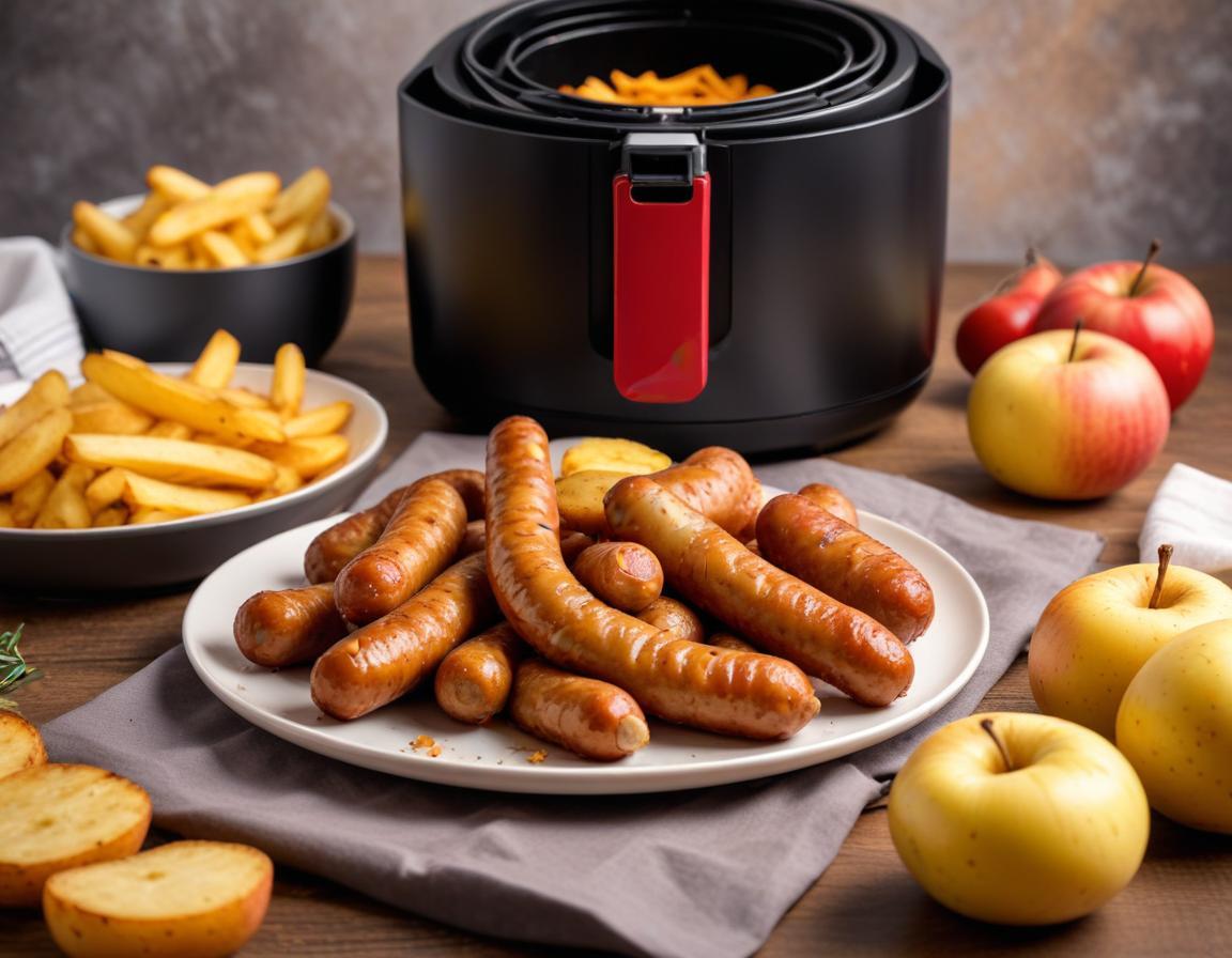 Saucisses de Montbéliard et Pommes de Terre Croustillantes à l'Air Fryer