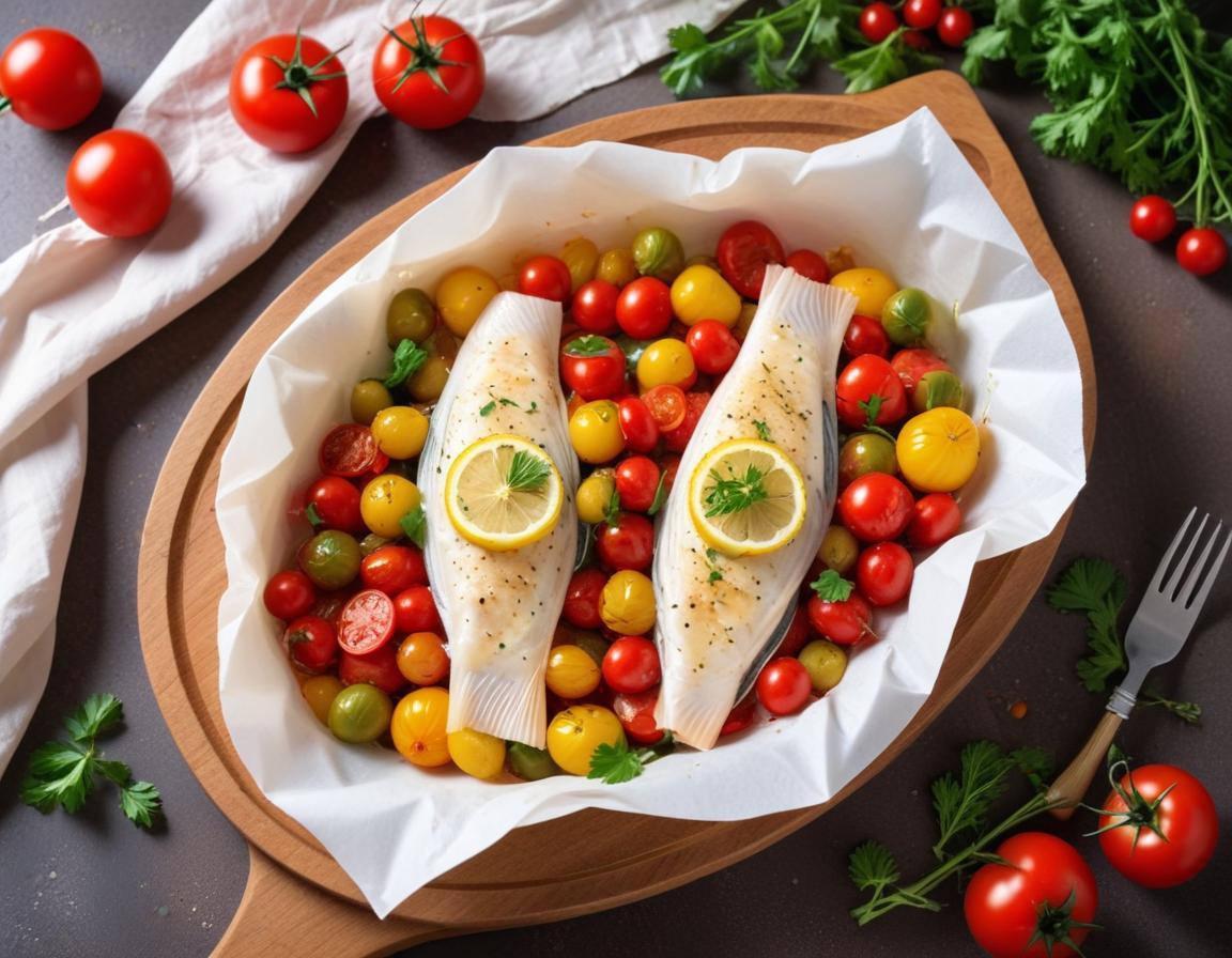 Papillote de Poisson aux Courgettes et Tomates Cerises