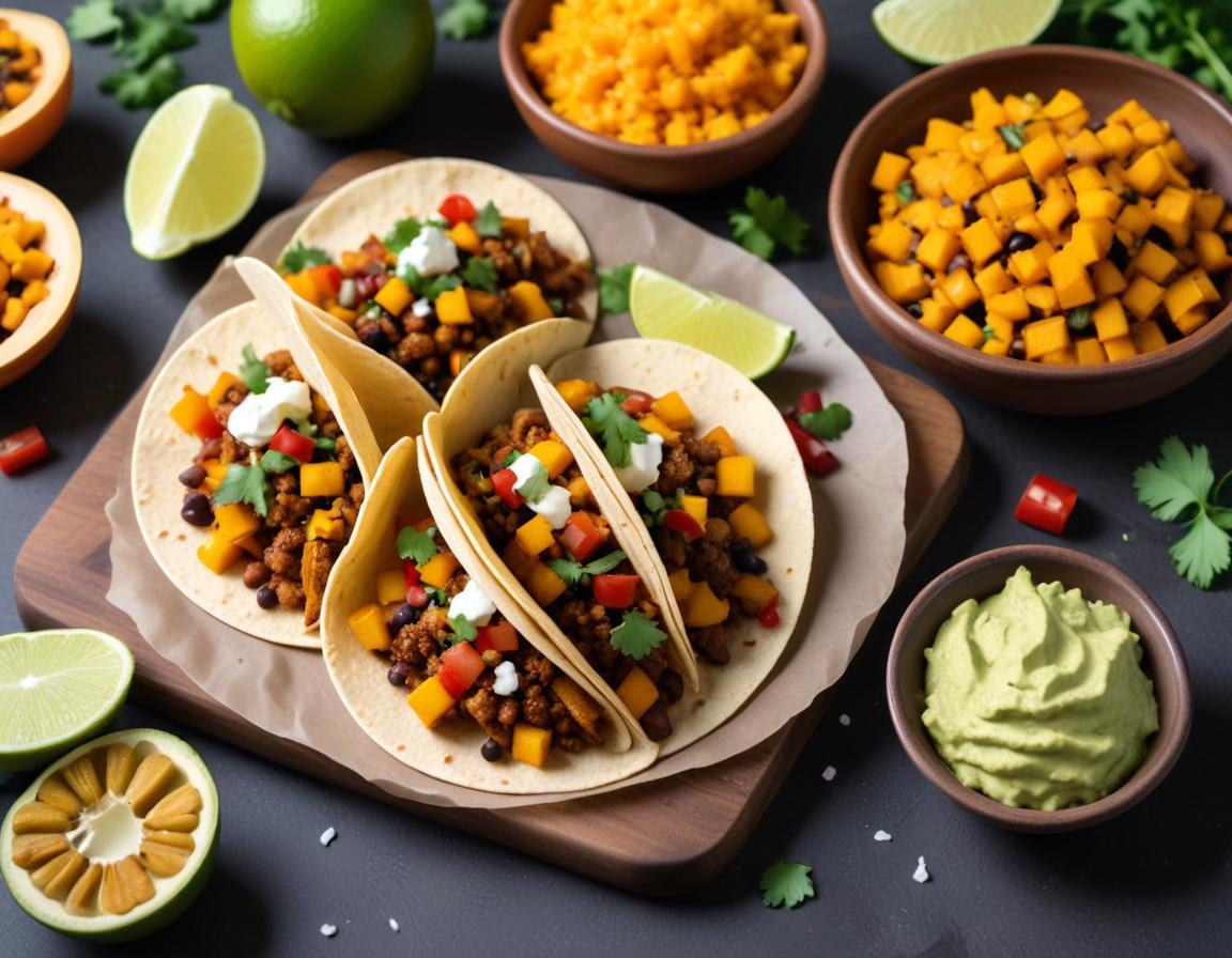Tacos Végétariens à la Courge Butternut et Épices Mexicaines