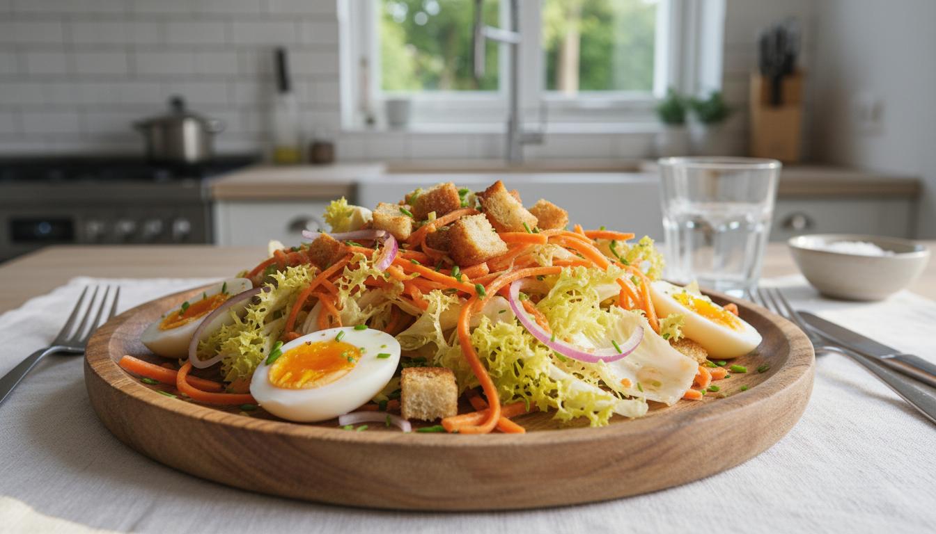 Salade Croquante du Nord aux Carottes, Endives et Œuf Mollet
