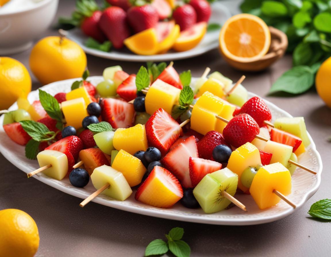 Brochettes Estivales de Fruits Frais Mentholées