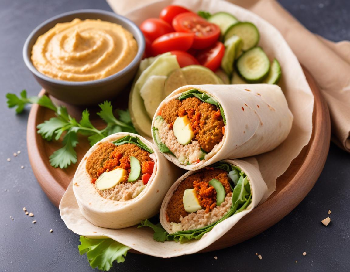 Wrap Gourmand aux Falafels et Houmous
