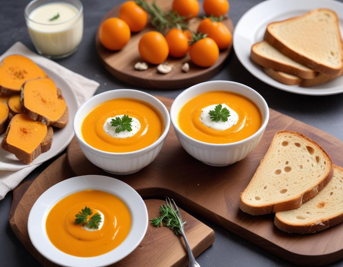 Velouté de Potimarron Rôti et Tartines Croustillantes au Chèvre