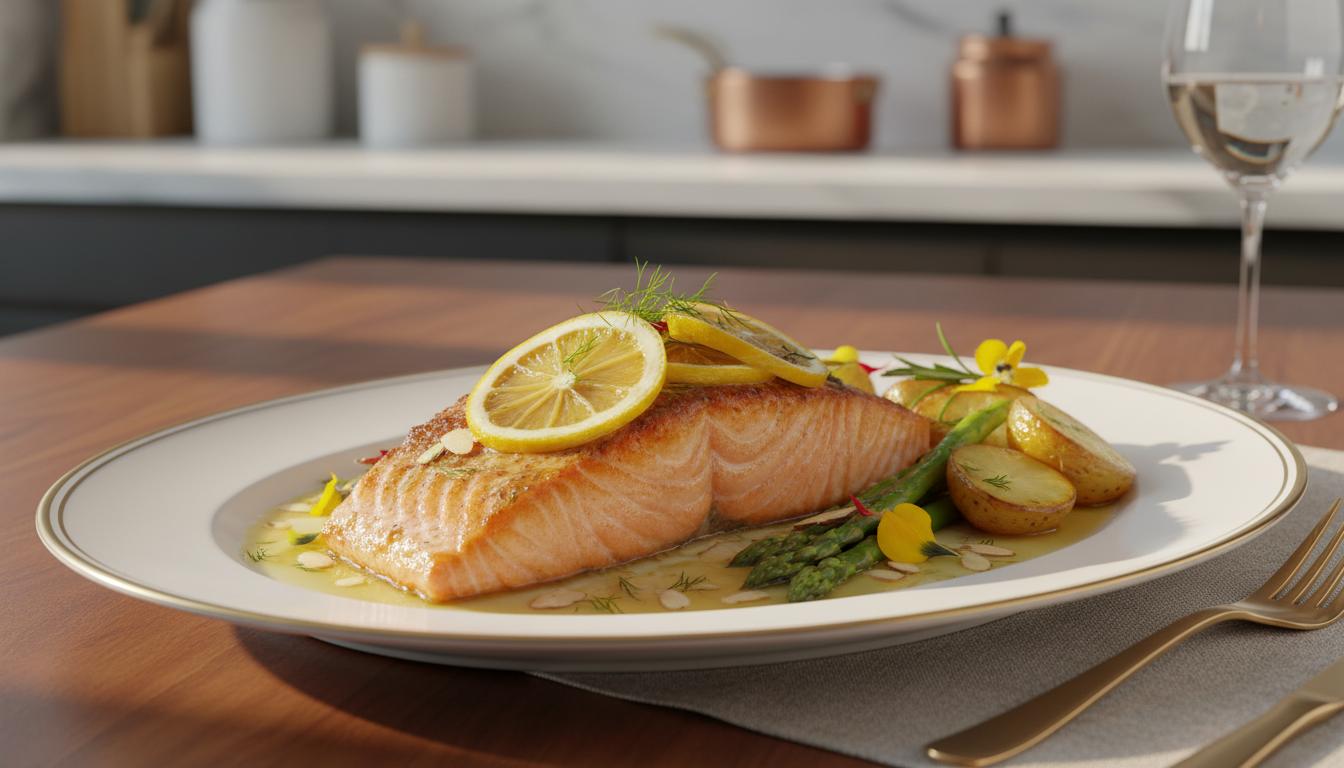 Saumon Éclatant au Citron et à l'Aneth