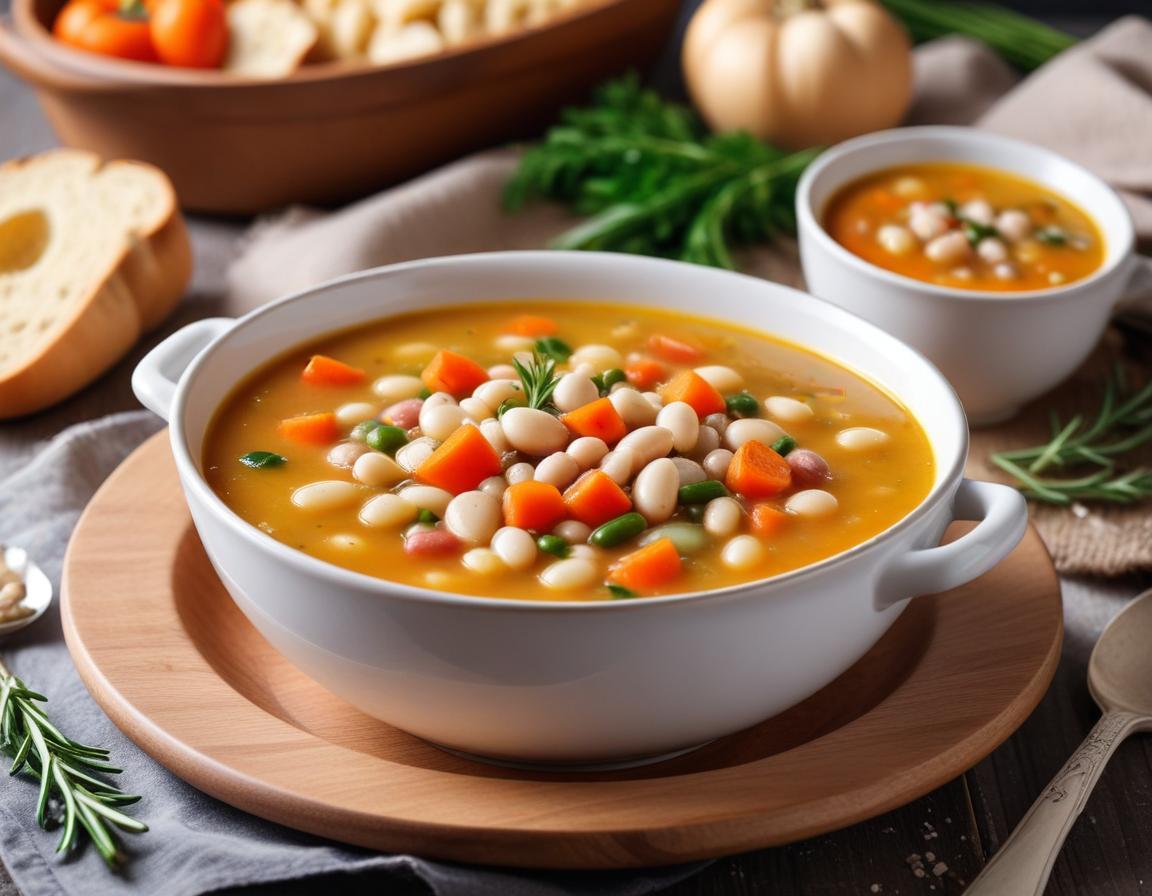 Soupe Rustique aux Haricots Blancs et Légumes d'Hiver