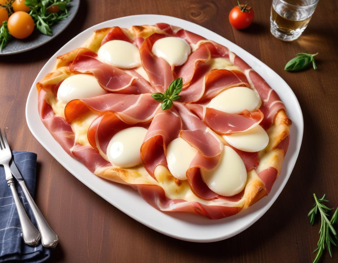 Pinsa Artichaut, Jambon Cru & Mozzarella