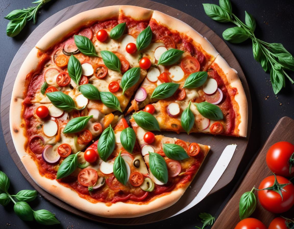 Pizza Maison aux Légumes de Saison (Pâte Fine)